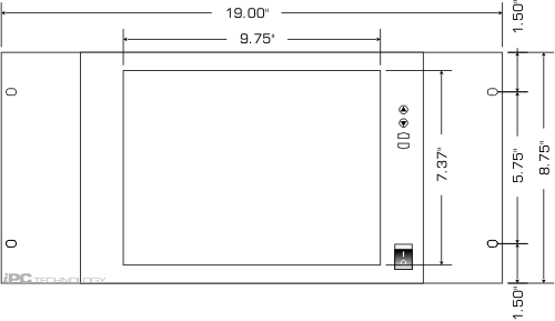 industrial rackmount LCD monitor RM-TS12