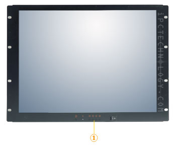 19 inch industrial rackmount LCD monitor, high contrast ratio, high brightness, wide view angle, rackmount, VESA mount