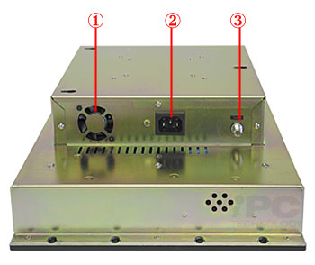 industrial LCD monitor and TV screen, RM-WX17T back view of TV connectors