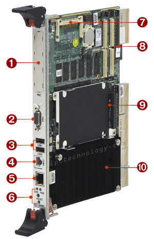 compactPCI CPU board, slingle slot 6U blade Intel Pentium M processor