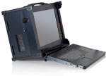 rugged lunchbox portable workstation MPC-3900 with dual processor, 20 inch UXGA LCD screen series front side view