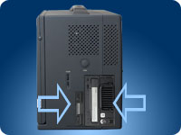 rugged lunch box style portable computer MPC-9000 series has 4 drive bays for storage devices