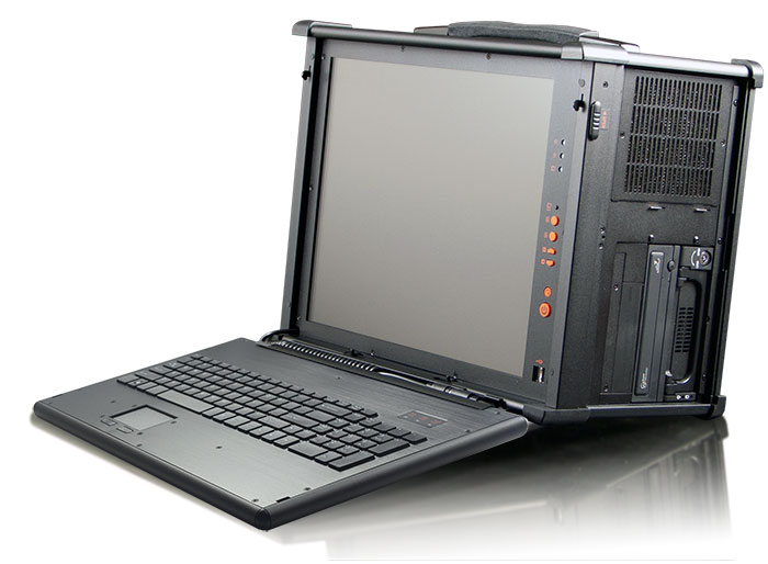 MPC-9000 rugged portable workstation is housed in an anodized