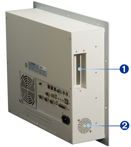 panel PC PPC-100 back side view