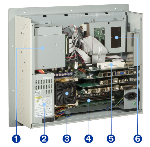 panel PC PPC-100 back side view