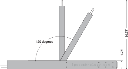 dual rail DMK580 8-port KVM switch rack console side view mechanical drawings