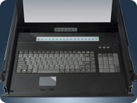 industrial LCD monitor keyboard pull-out drawer with mouse