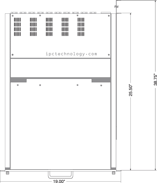 aluminum body server LCD console SMK-520LS17 dimensional drawing