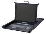 smk-990s17 dual interface 16-port KVM switch server LCD console front view
