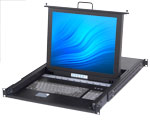 smk-980s17 dual interface 8-port KVM switch server LCD console front view
