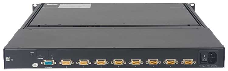 KVM switch rack console with LCD monitor keyboard drawer, DKM-1000 series