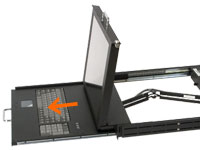 industrial LCD monitor keyboard pull-out drawer with mouse