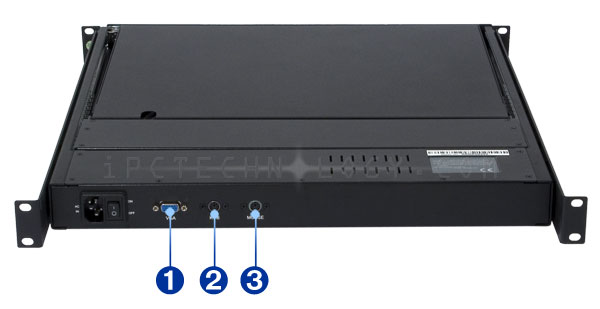 dual rail monitor keyboard rack console DMK-520 with LCD monitor keyboard drawer