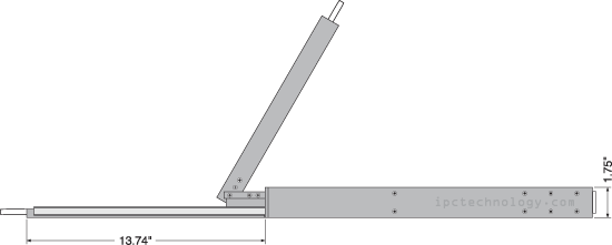 dual rail monitor keyboard rack console DMK-520