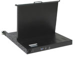 aluminum body rack LCD console with fold away LCD. The SMK-520LS17 back side details