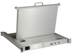 aluminum body rack LCD console with fold away LCD. The SMK-520LS17 back side details