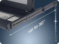 rack mount LCD monitor keyboard drawer mounting bracket extension