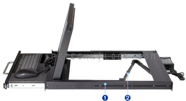 LCD monitor keyboard mouse rack console DKM-TX15M