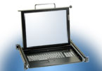 dual rail rack mount LCD consoles with KVM switches