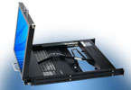 dual rail rack LCD console drawer