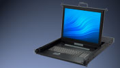 dual slide rail LCD keyboard drawer lets you extract either the LCD or the keyboard independently