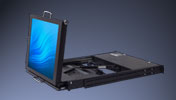 dual slide rail LCD keyboard drawer lets you extract either the LCD or the keyboard independently